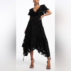 ASOS flutter sleeve dress